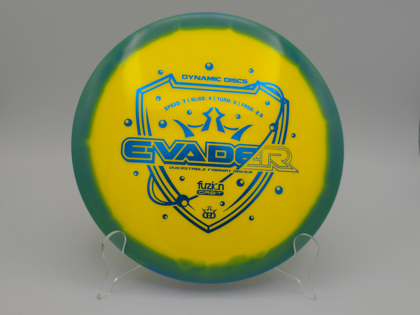 Dynamic Discs Evader / Yellow/Blue / Fuzion Orbit | 7/4/0/2