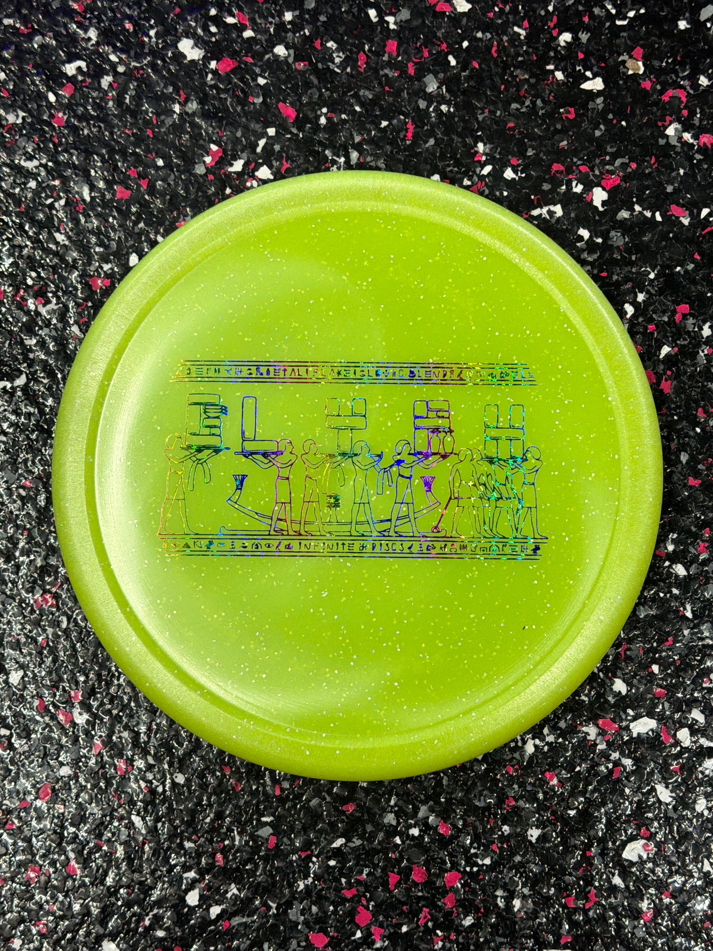 Infinite Discs Glyph | 1/5/0/1 | Rubber blend | Flake Glow C