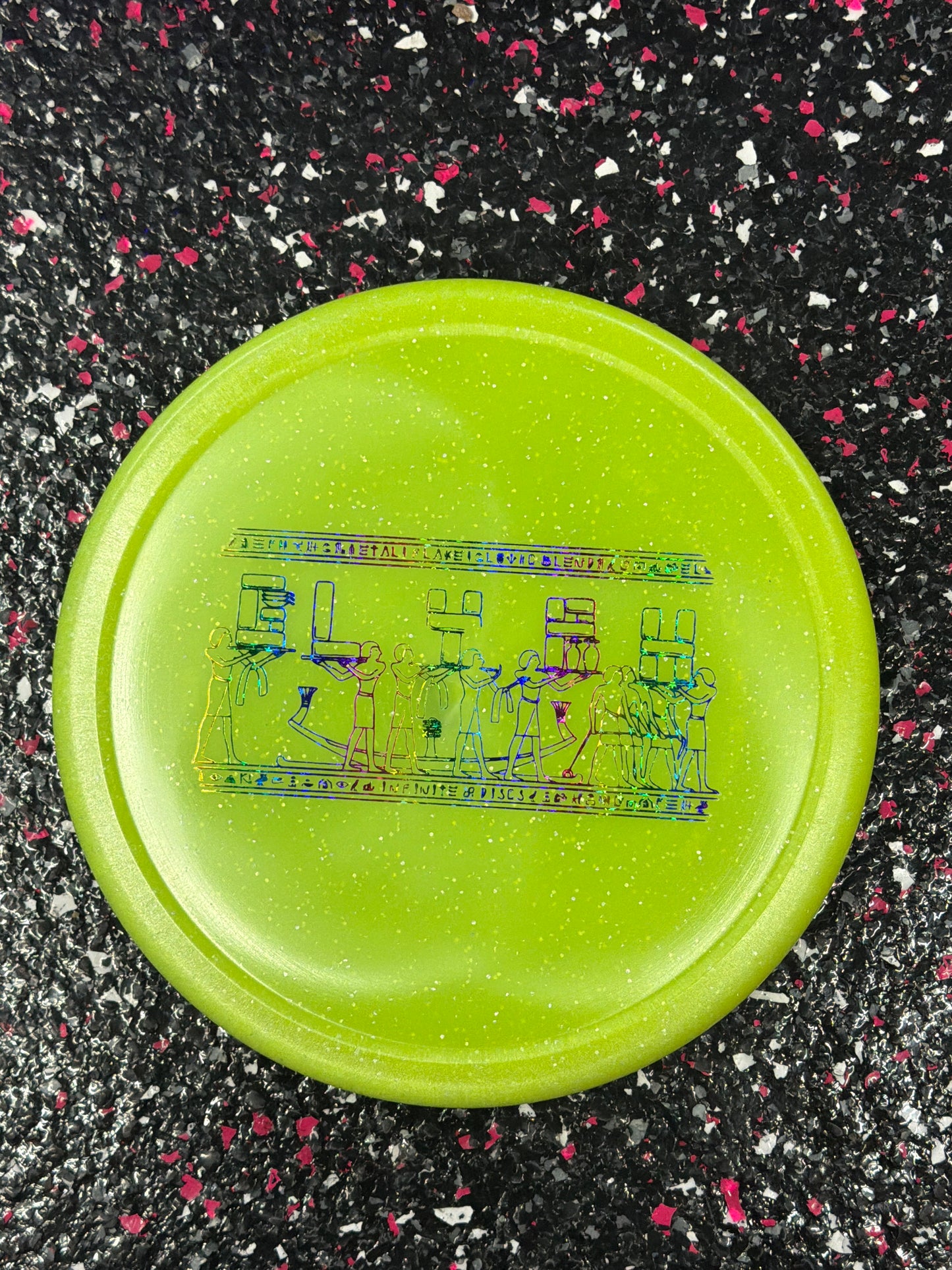 Infinite Discs Glyph | 1/5/0/1 | Rubber blend | Flake Glow C