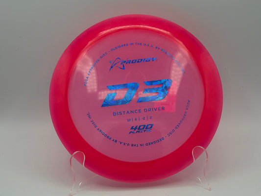 Prodigy |D3 Distance Driver| 400 Plastic | 12/5/-1/3