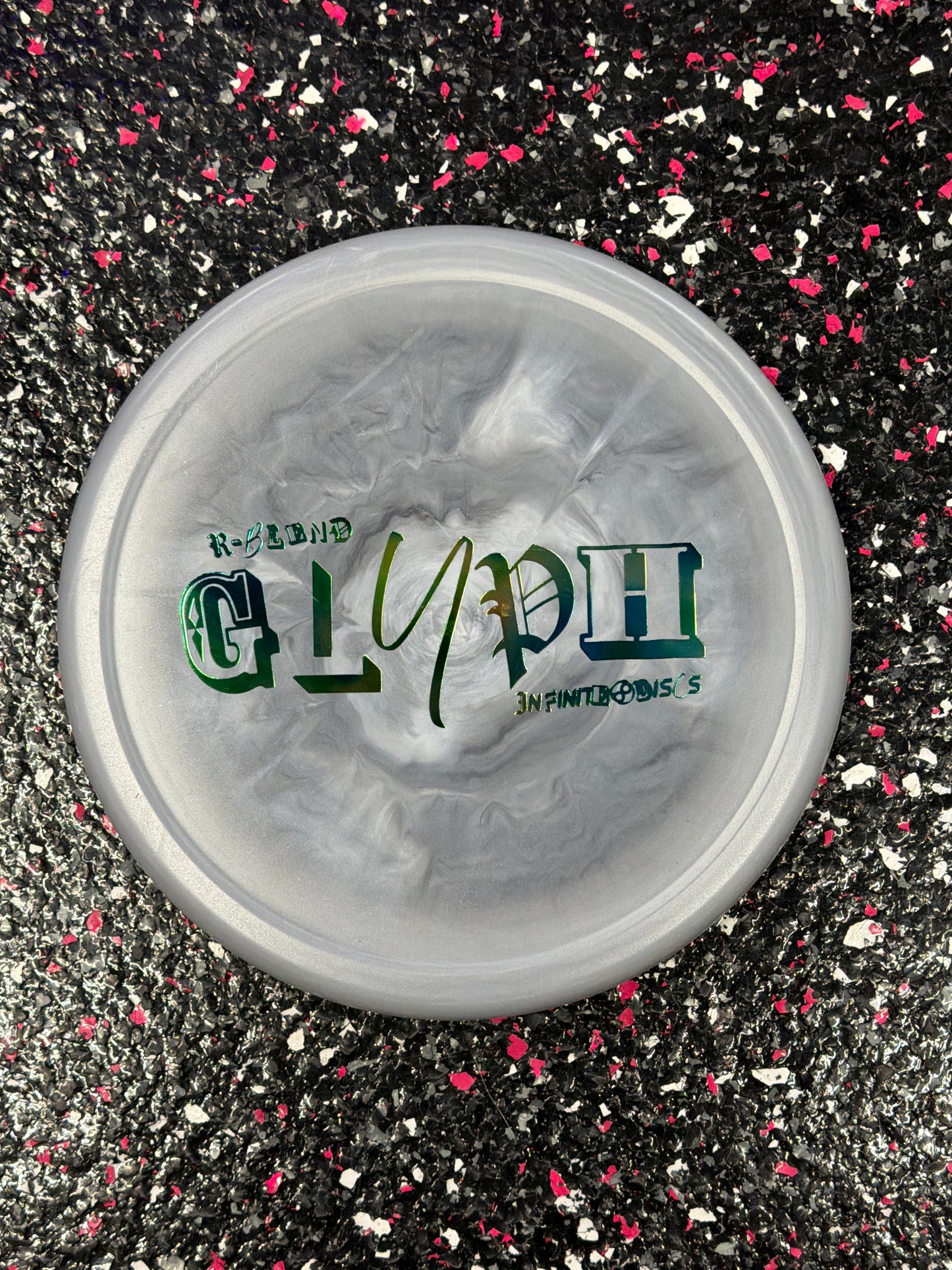 Infinite Discs Glyph | 1/5/0/1 | Rubber blend | Flake Glow C