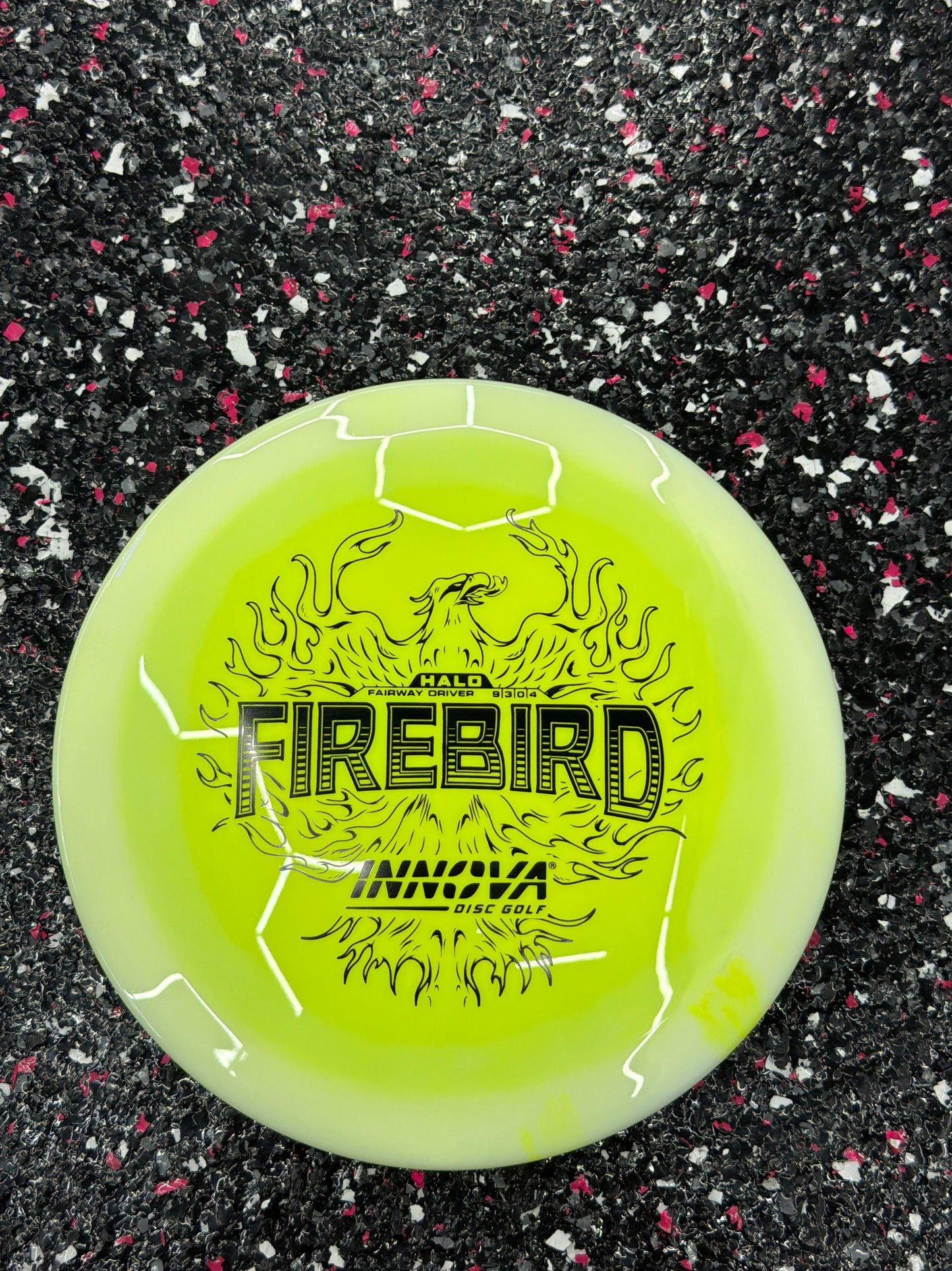 Innova | Firebird| 9/3/0/4 | Halo-Star | Proto glow Tour Series Fairway Driver|