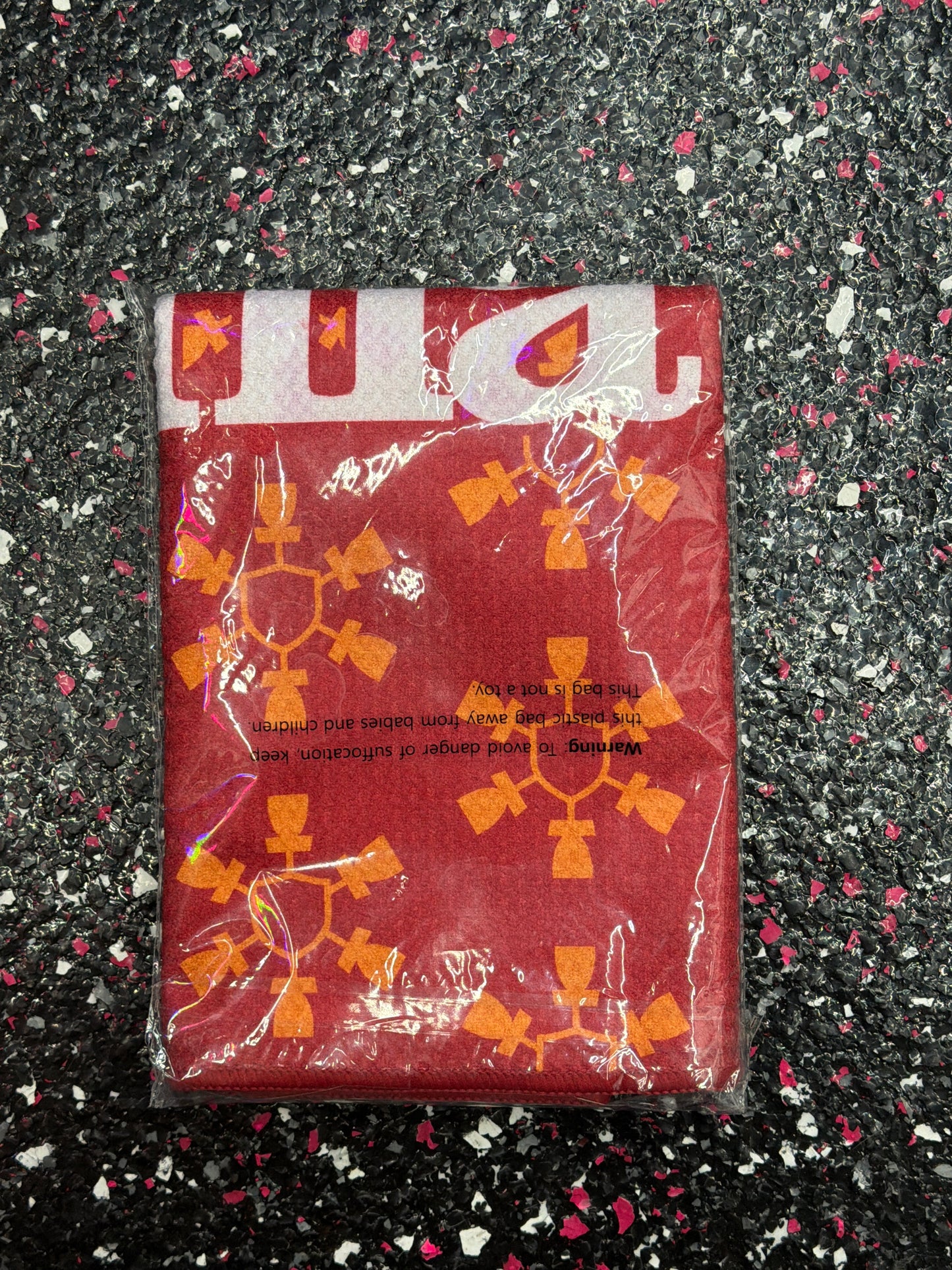 Waffle Pattern Bag Towel with Carabiner