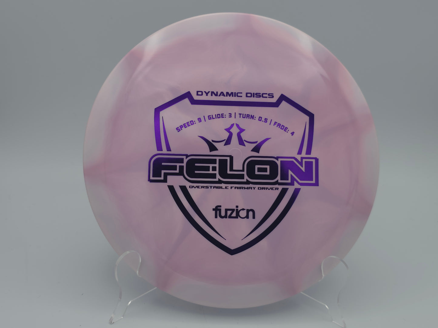 Dynamic Discs Felon / Purple/White / Fuzion Burst | 9/3/0.5/4
