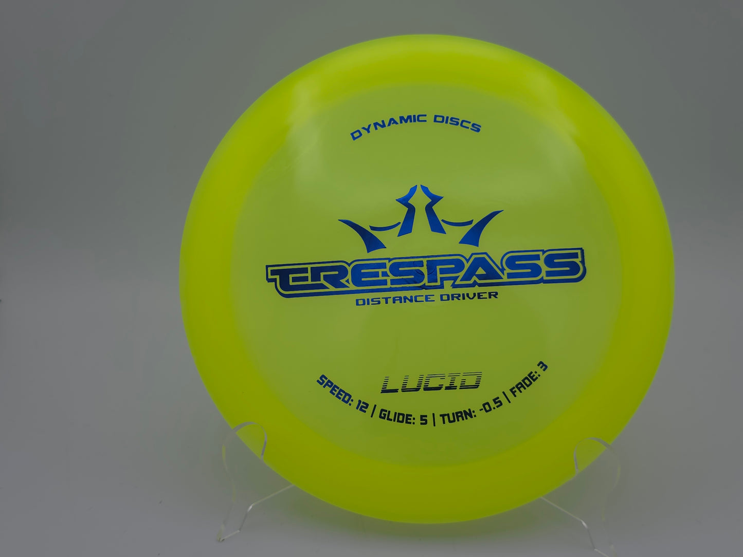 Dynamic Discs Trespass / Yellow / Lucid | 12/5/-0.5/3